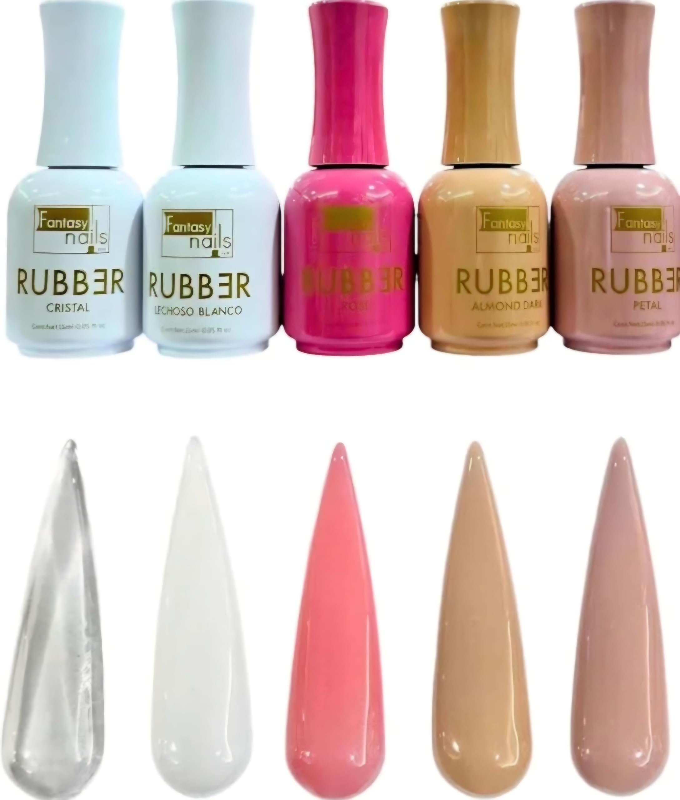 Amazon.com: Fantasy Nails Nivelador Rubber Collection, 5 Piece Set